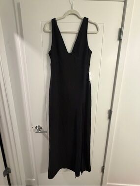 Showpo Black V-Neck Maxi Dress